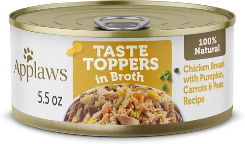 Vista 9 de Applaws Taste Toppers - Comida húmeda de pollo en caldo para perros, paquete de 12 latas de 5.5 onzas