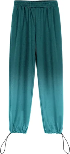 Vista 4 de DUOWEI Conjunto de pantalones casuales de talla grande para mujer, pantalones casuales con estampado degradado, pantalones deportivos casuales
