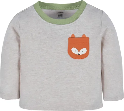 Vista 2 de Gerber Conjunto de camiseta de manga larga de 2 piezas para bebés y niños pequeños