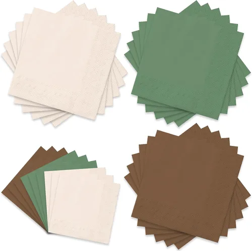 Vista 19 de Whaline Paquete de 150 Servilletas de Papel Azules de 6.5 x 6.5 Pulgadas, 3 Colores, Servilletas de Almuerzo con Temática Azul, Servilletas de Papel