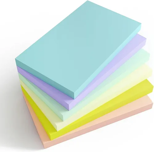 Vista 11 de 480 hojas 7,6 x 12,7 cm Notas adhesivas grandes, 6 blocs surtidos de notas autoadhesivas para cuaderno, oficina, escuela y hogar, 80 hojas/bloc