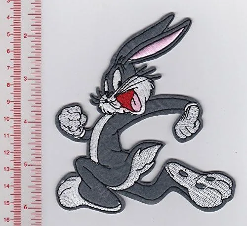 Vista 3 de BUG BUNNY RUNNING Looney Tunes - Parches para planchar, coser, apliques, bordados, 4 x 4.5 pulgadas