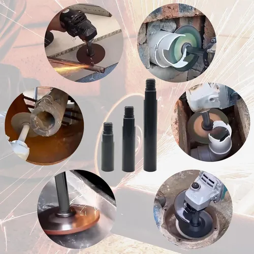 Vista 5 de Juego de ejes de extensión para amoladora angular de 5/8"-11 Kit extensor de pulido de vías respiratorias 3 paquetes Barra de conexión para pulidor