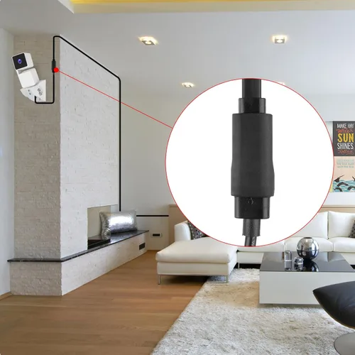 Vista 6 de Uogw Paquete de 2 cables de extensión compatibles con Wyze Cam Pan v3 y Wyze Cam v3 Pro, cable extensor macho a hembra de 5 pulgadas para cámara
