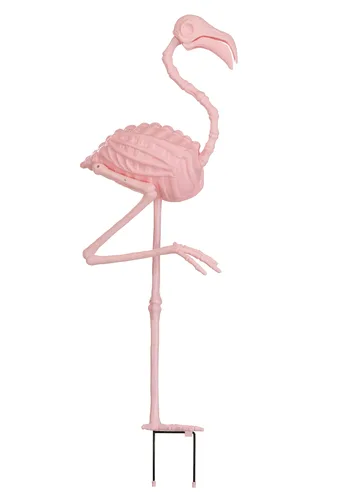 Vista 9 de Figura de Flamingo Rosa de 30 Pulgadas que Brilla en la Oscuridad Multicolor