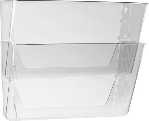 Vista 16 de Storex Archivadores de pared, tamaño legal, 16 x 10.55 x 4 pulgadas, transparentes, juego de 2 (70224A06C)