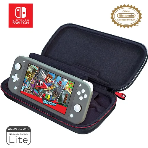 Vista 7 de Game Traveler Mario Odyssey Nintendo Switch Case - Switch OLED Case for Switch OLED Switch Switch Lite Adjustable Viewing Stand Bonus Game Case