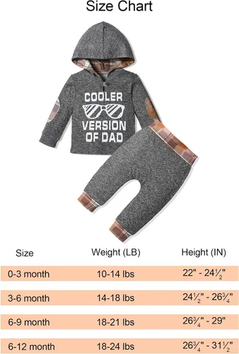 Vista 6 de Von kilizo Conjunto de 2 piezas de ropa de otoño para bebé, sudadera con capucha y pantalones de teñido anudado