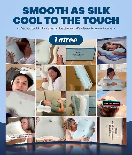 Vista 12 de Almohada cervical para el cuello 5 veces para aliviar el dolor, almohada ortopédica refrescante para dormir, almohadas de espuma viscoelástica