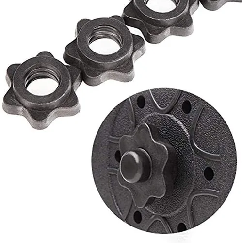 Vista 4 de Collares de Mancuernas de 1 Pulgada Tuerca Hexagonal de Mancuerna Abrazaderas de Collar de Barra Clips de Peso para Mancuernas, Collares Spinlock