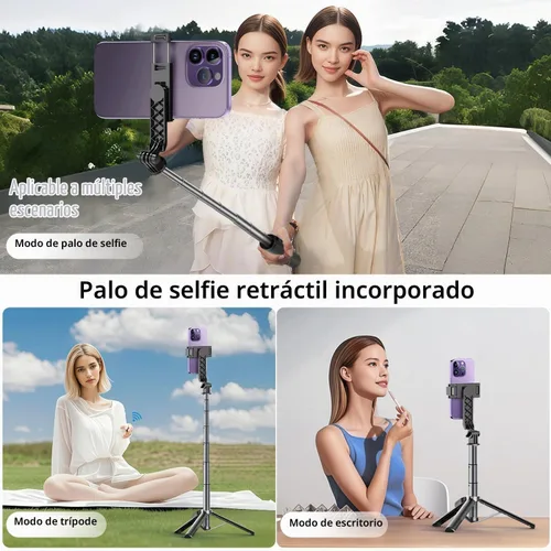 Vista 3 de Mini trípode para selfie, trípode flexible de bolsillo, agarre para teléfono Android para teléfono, portátil, tamaño pequeño, para viajes, teléfono