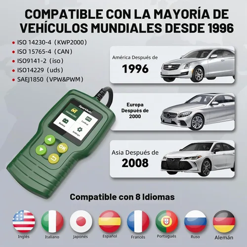 Vista 6 de Escáner OBD2 C302 Lector de Códigos para Verificación del Motor del Automóvil, Herramienta de Diagnóstico Automotriz CAN, Lee y Borra Códigos
