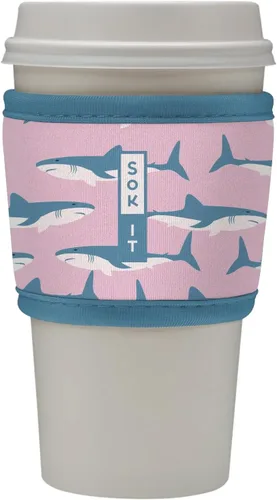 Vista 170 de Sok It HotSok Coffee & Tea - Funda de neopreno con aislamiento reutilizable (floral abstracto)