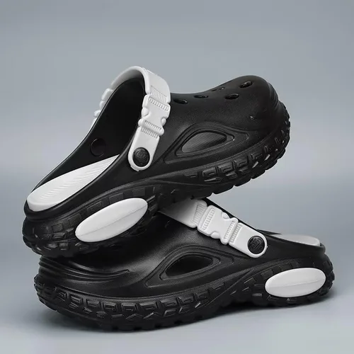 Vista 6 de Zuecos unisex de jardín para hombres y mujeres, zapatos ligeros de EVA con correa ajustable, cómodos zuecos antideslizantes para interiores