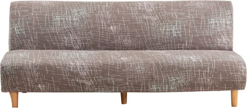 Vista 15 de MIFXIN Funda plegable para futón sin brazos, tela elástica y lavable, protector de muebles para sala de estar, niños y mascotas (beige amarillo)