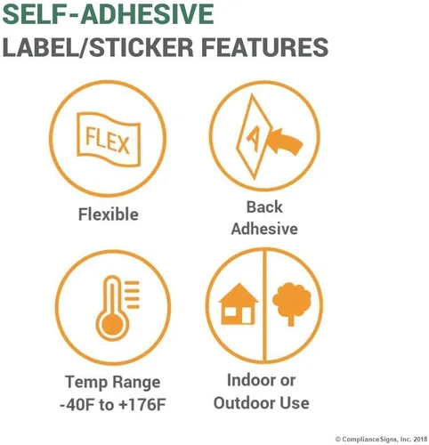 Vista 3 de NFPA - Kit de letreros para calcomanías de 12 pulgadas, vinilo NFPA 704 con números y 12 símbolos de peligro con respaldo adhesivo, fabricado