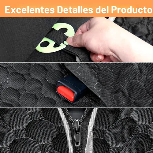 Vista 9 de Mancro Funda de asiento de automóvil para perro para asiento trasero, 2026 mejorada 600D, resistente, impermeable y resistente a los arañazos