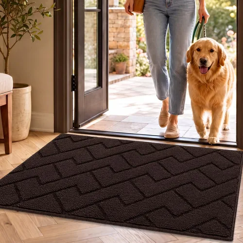 Vista 58 de hicorfe Tapete para puerta delantera para entrada exterior, 20 x 31.5 pulgadas, absorbente, resistente a la suciedad, tapetes de bienvenida