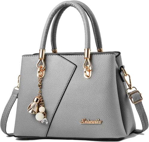 Vista 8 de FANDARE Bolso de mano con múltiples bolsillos para mujer, bolso de hombro de cuero PU