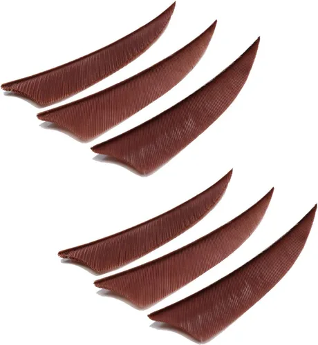 Vista 14 de Arrows - Plumas reales de 3 pulgadas con corte de escudo para cañas de tiro de caza DIY (paquete de 36)