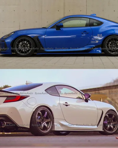 Vista 5 de Compatible con Toyota GR86 Subaru BRZ 2022-2024 V2 estilo negro mate panel lateral izquierdo extensión de kit de aleta Rocket