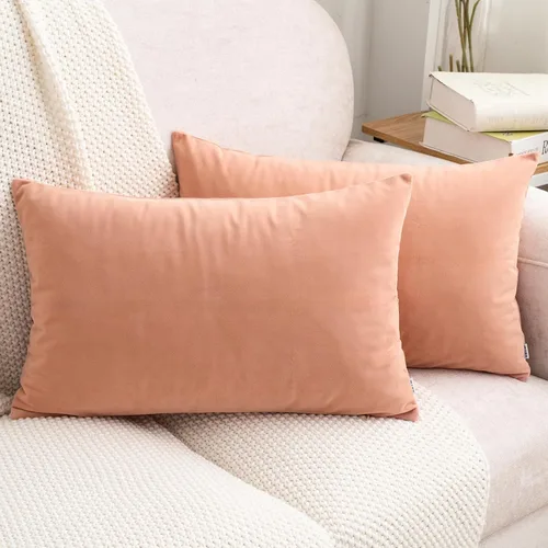 Vista 67 de HWY 50 fundas de almohada decorativas de terciopelo sólido para sofá, sala de estar., Terciopelo, gris, 20x20 pulgadas