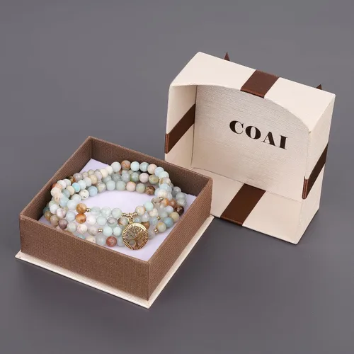 Vista 7 de COAI Árbol de la vida 108 cuentas de Mala collar de pulsera de piedra