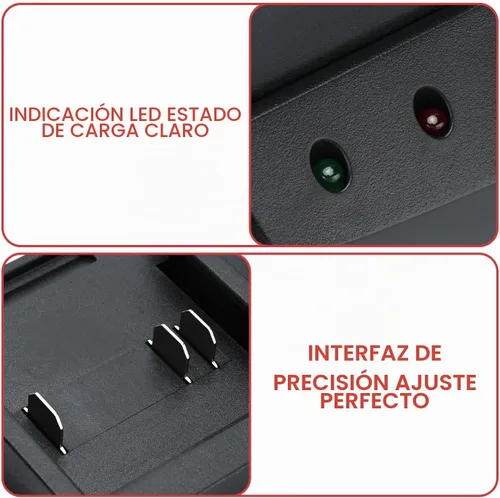 Vista 2 de Base de Carga Rápida de Doble Puerto de 21 V, Cargador Dual Rápido Compatible con Batería de Iones de Litio de 21 V de SHINTYOOL
