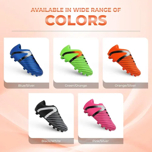 Vista 7 de Vizari USA Impact - Botines de fútbol para niños, zapatos de fútbol firme para jóvenes, diseño transpirable para niños pequeños, niños pequeños