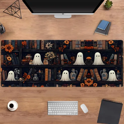 Vista 4 de Alfombrilla de escritorio Kawaii Linda Almohadilla de escritorio gótica Anime Alfombrilla de mouse Dark Academia Alfombrilla de juegos XL