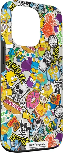 Vista 3 de Funda de collage de pegatinas para iPhone 13 Pro de Los Simpson