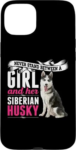 Vista 9 de iPhone 16 Never Stand Between A Girl And Her Siberian Husky Dog Case