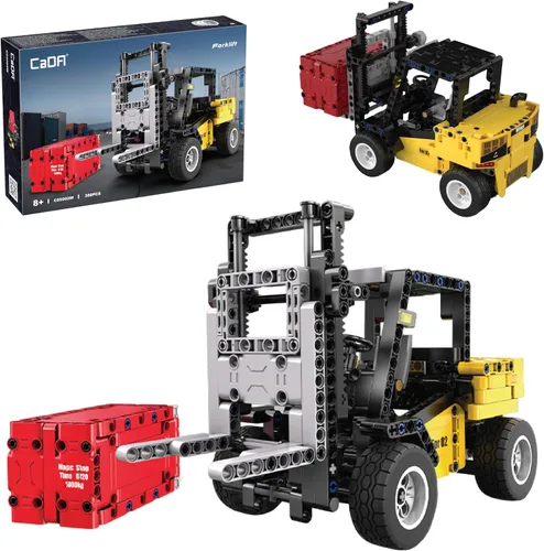 Vista 11 de CADA Bricks Kit de construcción de excavadora – Juguete de construcción de 467 piezas, brazo funcional, cubo de trabajo, rotación de 360°