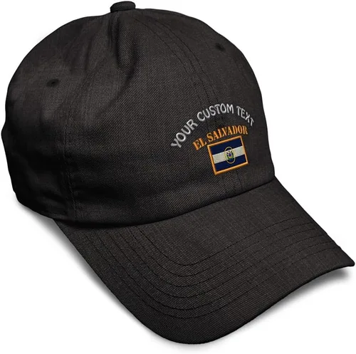 Vista 54 de Speedy Pros Sombrero de béisbol suave bordado papá sombrero El Salvador bandera bordado hombres y señoras gorra de béisbol algodón