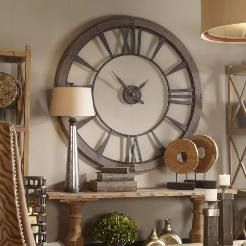 Vista 3 de Reloj de pared Uttermost Ronan, Metal, L, 120.00 volts