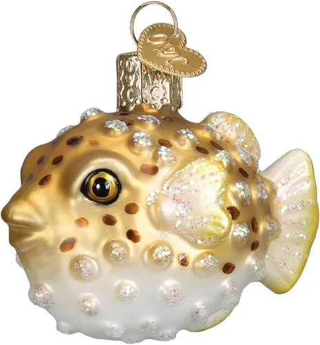 Vista 6 de Old World Christmas Adorno de cristal soplado de pesca Bobber para árbol de Navidad, decoración navideña artesanal, colección de pescadores