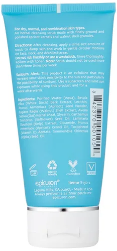 Vista 2 de Epicuren Discovery Exfoliante facial de hierbas finas albaricoque, 2.5 onzas líquidas