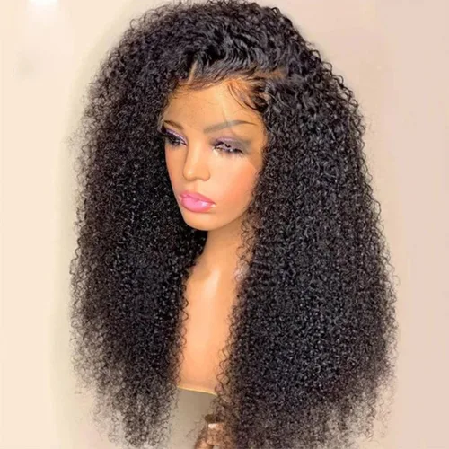 Vista 29 de Peluca de cabello humano rizado afro de 13 x 4 HD, pelucas de encaje frontal HD de 200 de densidad, sin pegamento, pelucas de cabello humano Natural