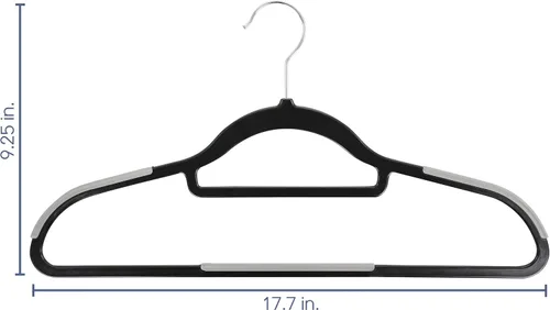 Vista 2 de Elama Home Clothes, antideslizante, juego de 50 piezas (ELH-006-BKGR)