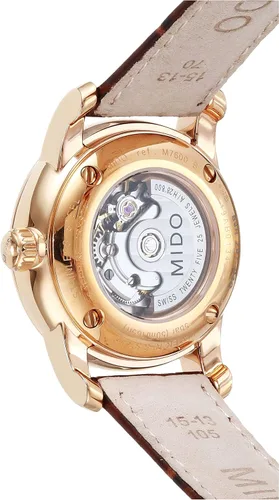 Vista 4 de Mido Baroncelli - Reloj suizo automático para Mujer - Esfera marrón - Caja de 1.142 in - M76003648, Marrón, Classic