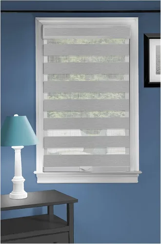 Vista 2 de Achim Home Furnishings persiana sin cuerda Celestial Sheer - Pantalla de doble capa Elevación inalámbrica y cobertura de ventana de control