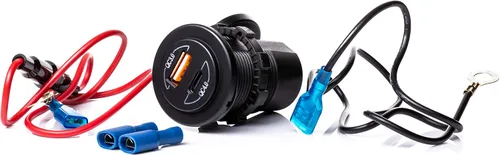 Vista 2 de Enchufe dual USB tipo C PD 3.0 (36 W) + USB A QC4.0 (18 W) cargador rápido para automóvil, barco, marina y caravanas