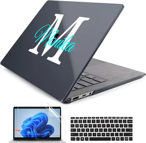 Vista 15 de Batianda Funda personalizable para portátil Microsoft Surface 5 4/3 de 13,5 pulgadas con reposamanos Alcantara modelo 1950/1867, carcasa rígida