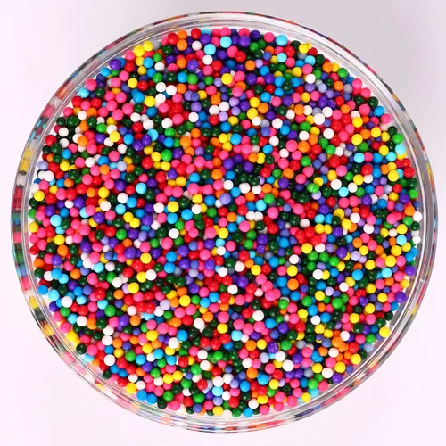 Vista 8 de Gránulos de arcoíris para decoración de pasteles, 1.54 libras Nonpareils arcoíris