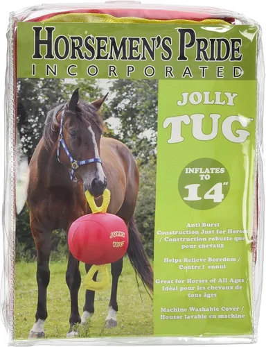 Vista 8 de Horsemen's Pride 14" Juguete Jolly Tug para caballo, azul (JT14 B), todos los tamaños de raza