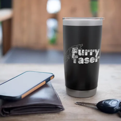 Vista 7 de Vaso aislado de acero inoxidable Furry Taser
