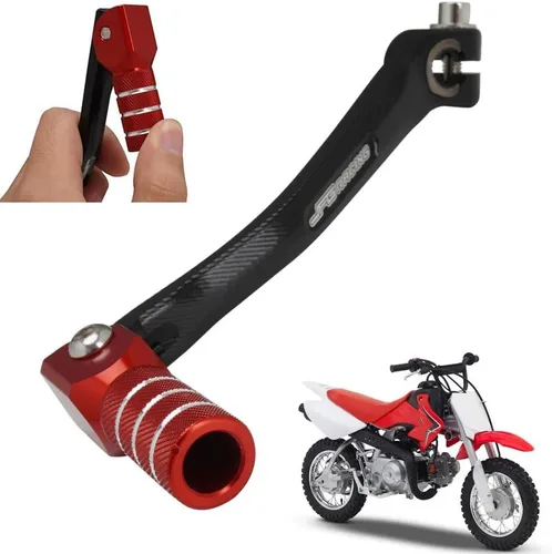 Vista 9 de JFG RACING Palanca de cambio plegable para motocicleta, pedal CNC universal para CRF XR RM KX KLX TTR PW SSR Apollo TAO TAO SDG 50cc - 125cc Dirt