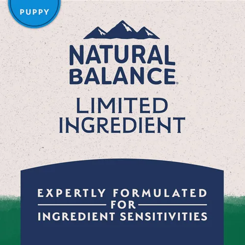 Vista 7 de Natural Balance Alimento seco para cachorros de ingredientes limitados con granos saludables, receta de cordero y arroz integral, 4 libras