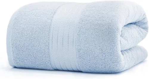Vista 71 de COZYART - Juego de 6 toallas de baño de algodón turco, color azul claro, suaves, altamente absorbentes y duraderas, 19.17 oz/yd², incluye 2 toallas