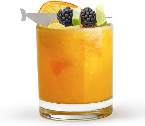 Vista 7 de Juego de púas de cóctel Nifty Narwhal - ¡Para mojitos perfectos, mulas de Moscú, juleps de menta y más! Selecciones de cóctel extra grandes
